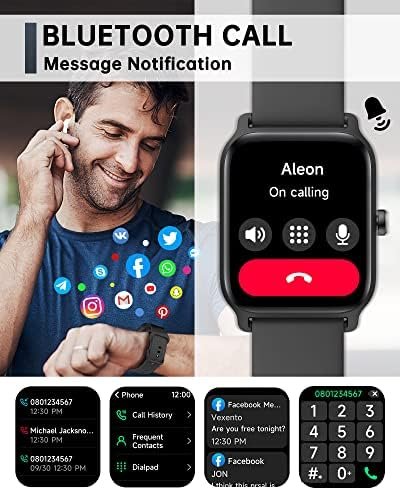Smart Watch for Men Women, Answer Make Call, Alexa Built-in, 1.8″ Touch Screen 2