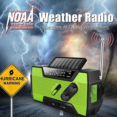 Emergency Crank Weather Radio, AM/FM/NOAA Hand Crank Portable Solar Radio 2