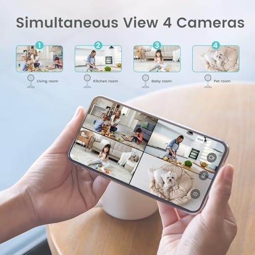 Indoor Camera, litokam Cameras for Home Security with Night Vision, Pet Camera 8