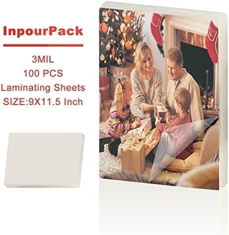 InpourPack Laminating Pouches, 3 Mil Clear Thermal Laminating 2