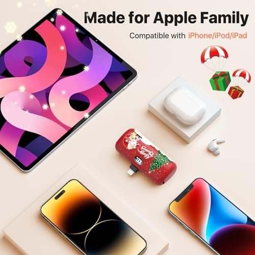 Taegila Portable Charger for iPhone Christmas Edition, 5000mAh 2