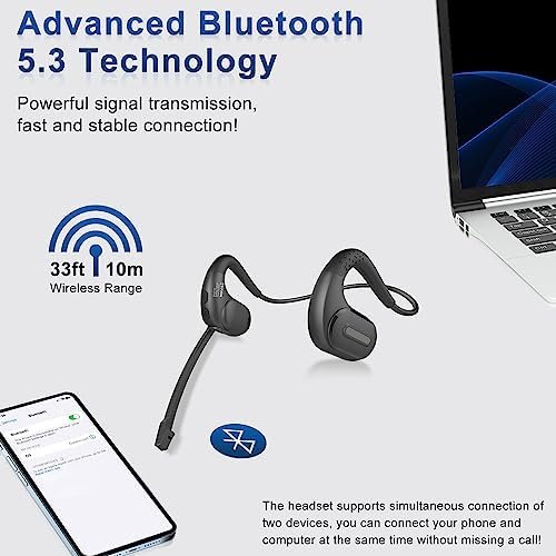 BANIGIPA Bluetooth Headset with Removable Microphone, Noise Cancelling Wireless 6