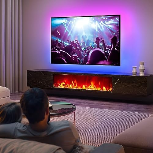 Greenstell TV Mount with LED Lights, TV Wall Mount for 47-84 Inch TVs, Full 3