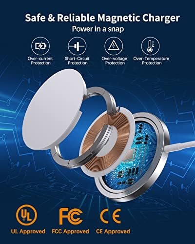 Magnetic Wireless Charger Mag-Safe Charger for iPhone 15/14/13/12 Series 7