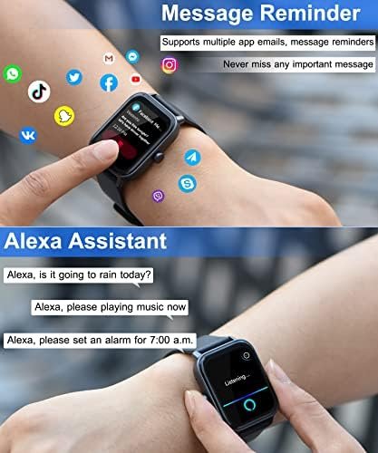 Smart Watch for Men Women with Bluetooth Call, Alexa Built-in1.8 DIY Dial 6