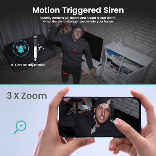 Indoor Camera, litokam Cameras for Home Security with Night Vision, Pet Camera 6