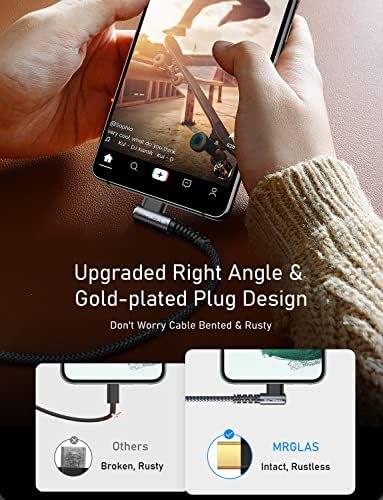 MRGLAS USB C Charger Cable 3.2A, [4-Pack,10+6.6+3.3+1.6FT] Type C Charger Fast 3