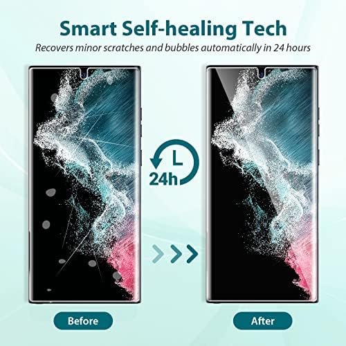 EGV [3 Pack] Screen Protector for Samsung Galaxy S22 Ultra 5G, 3D Curved Full 4