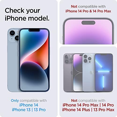 Spigen Tempered Glass Screen Protector [GlasTR EZ FIT] designed for iPhone 14 2
