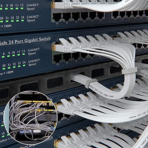 Folishine Ethernet Cable 25 ft, Cat 6e/Cat6 Ethernet Cable High Speed 6