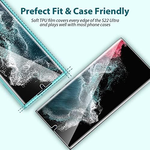 EGV [3 Pack] Screen Protector for Samsung Galaxy S22 Ultra 5G, 3D Curved Full 6