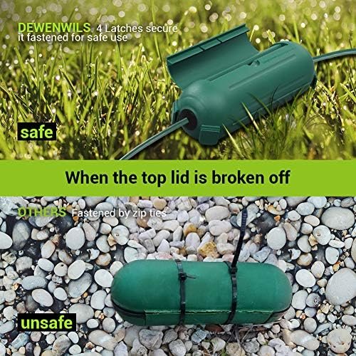 DEWENWILS [4 Pack] Outdoor Extension Cord Safety Cover, Weatherproof Electrical 5