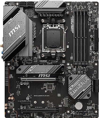 MSI B650 Gaming Plus WiFi Gaming Motherboard (AMD AM5, ATX, DDR5, PCIe 4.0, M.2 2