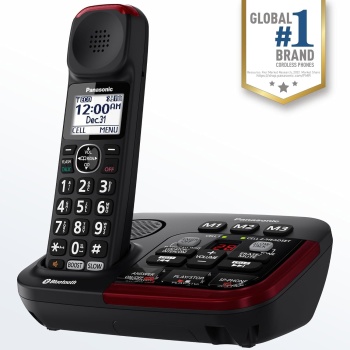 Panasonic Amplified Cordless Phone, KX-TGM430B - 1 Handset (Black)