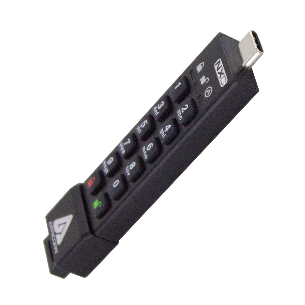 Apricorn 128GB Aegis Secure Key 3 NXC 256-Bit Hardware-Encrypted USB 3.2 Type C Flash Drive 4