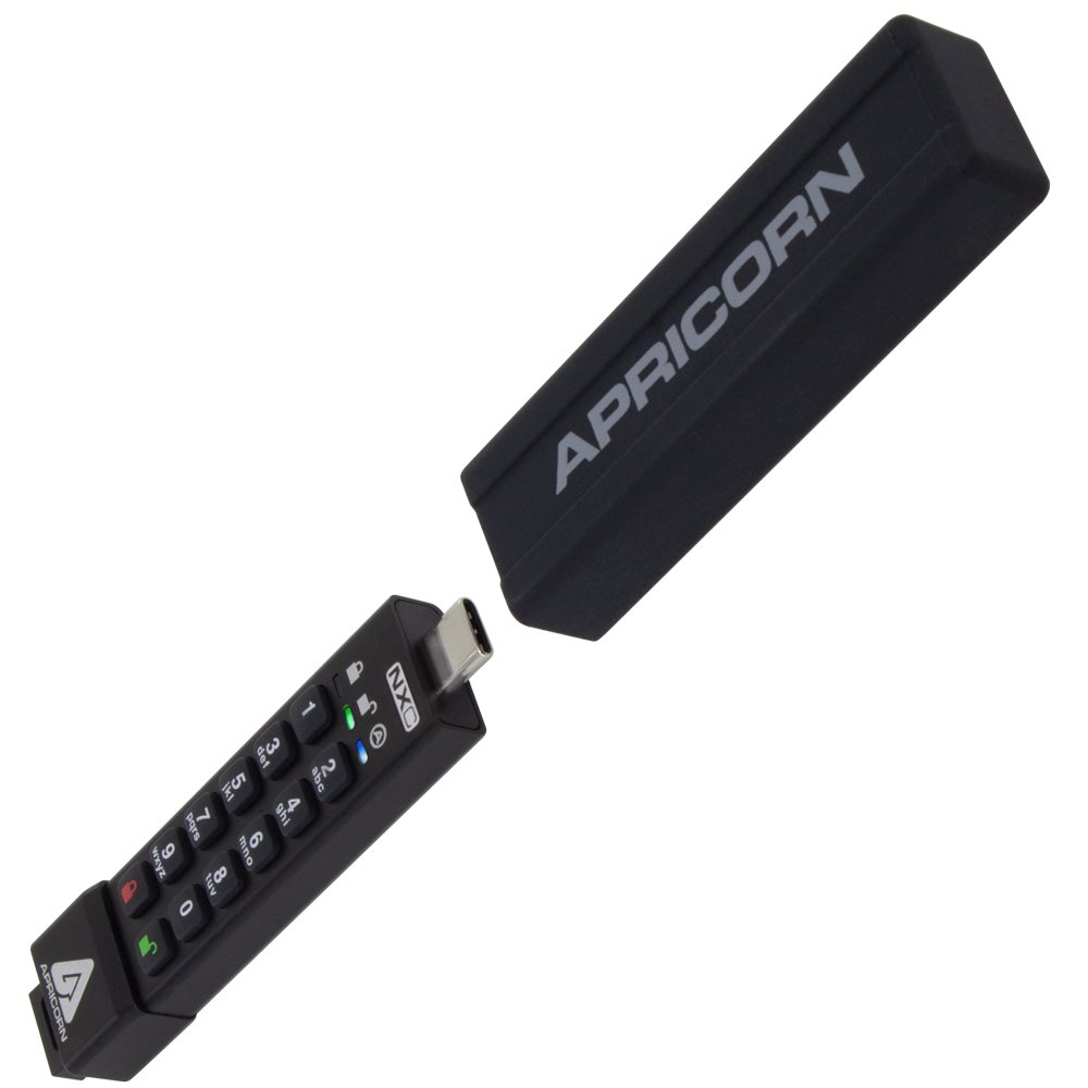 Apricorn 128GB Aegis Secure Key 3 NXC 256-Bit Hardware-Encrypted USB 3.2 Type C Flash Drive 3