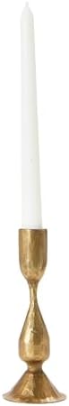 Creative Co-Op Hand-Forged Metal Taper, Antique Brass Finish Candle Holder 7