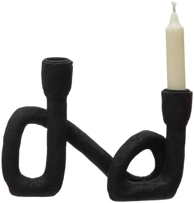 Bloomingville Resin Taper, Black Candle Holder 5