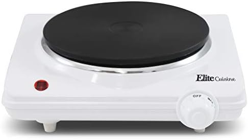 Elite Gourmet Countertop Coiled, Electric Hot Burner, Temperature Controls