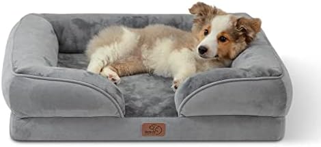 Bedsure Orthopedic Dog Bed for Medium Dogs - Waterproof Dog Sofa Beds Medium