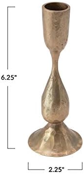 Creative Co-Op Hand-Forged Metal Taper, Antique Brass Finish Candle Holder 10