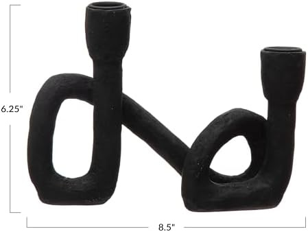 Bloomingville Resin Taper, Black Candle Holder 2