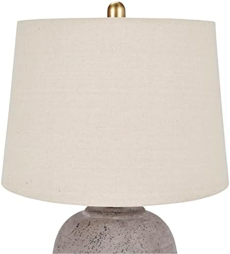 Nourison 23″ Earth Brown Rustic Ceramic Jar Table Lamp for Bedroom 6