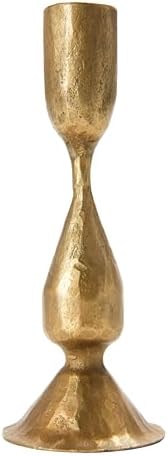 Creative Co-Op Hand-Forged Metal Taper, Antique Brass Finish Candle Holder 8