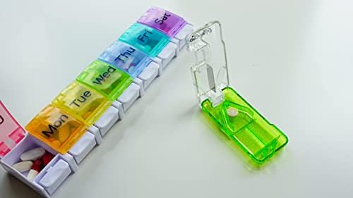 EZY DOSE Pill Cutter and Splitter with Dispenser, Daily Usage, Safely Cut Pills 8