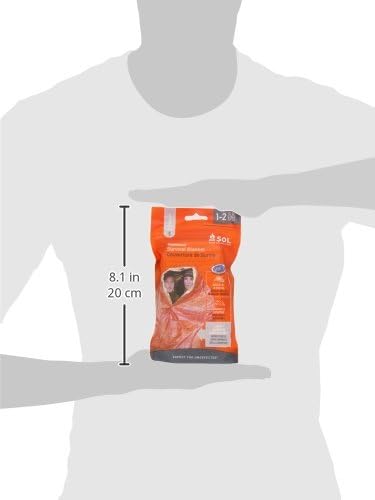 S.O.L. Survive Outdoors Longer 90 Percent Heat Reflective Survival Blanket 8