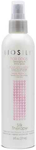 BioSilk for Dogs Silk Therapy Detangling Plus Shine Mist for Dogs