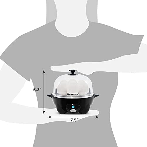 Elite Gourmet EGC-007B# Rapid Egg Cooker, 7 Easy-To-Peel, Hard, Medium 11