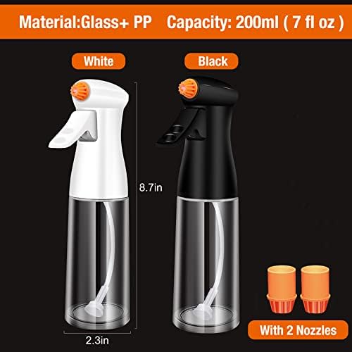 AHOUGER Oil Sprayer for Cooking 210ml Oil Spray Bottle Oil Dispenser 8