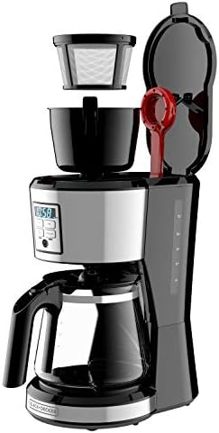 BLACK + DECKER 12 Cup Programmable Coffee Maker in Stainless Steel 4