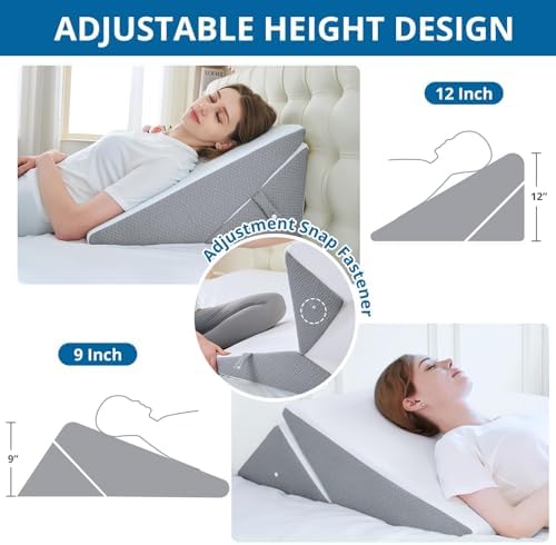 Sasttie Wedge Pillow for Sleeping, Adjustable Bed Wedge Pillow for After Surgery 3