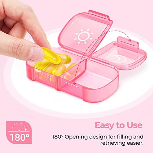 AUVON XL Weekly Pill Organizer 2 Times a Day, AM PM Pill Box 7 Day 2