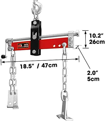 BIG RED T32100 Torin Engine Hoist Shop Crane Accessory: Steel 3 Position Engine 3