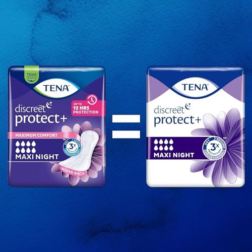TENA Discreet Maxi Night Incontinence Pads for Heavy Bladder Weakness 3