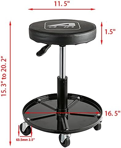 Aain LT2A Heavy-Duty Adjustable Mechanic’s Roller Seat Adjustable Rolling Stool 5