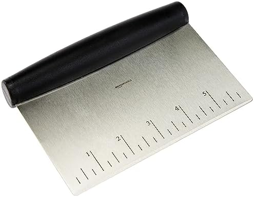 Amazon Basics Multi-purpose Stainless Steel Bench Scraper and Chopper