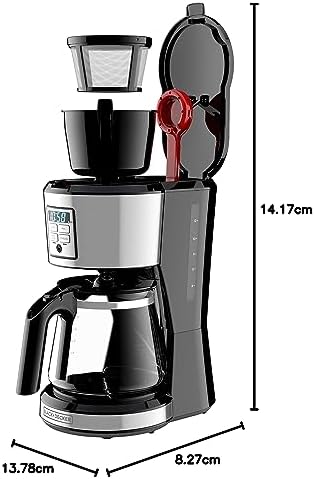 BLACK + DECKER 12 Cup Programmable Coffee Maker in Stainless Steel 5