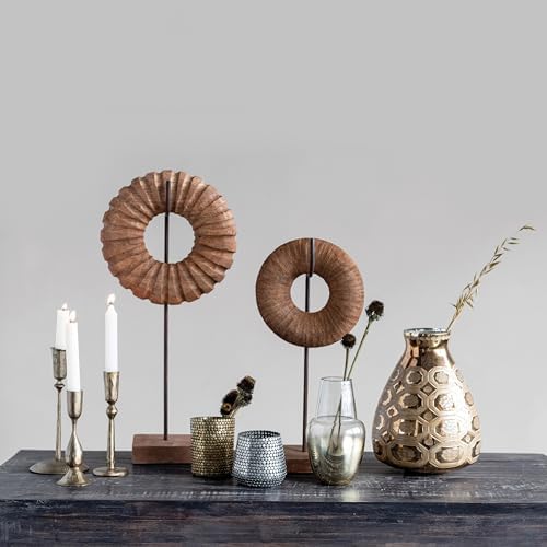 Creative Co-Op Hand-Forged Metal Taper, Antique Brass Finish Candle Holder 5