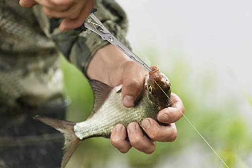 Fishing Pliers Stainless Steel Hook Remover Braid Cutter Rustproof Saltwater Split Ring 2