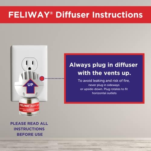 FELIWAY MultiCat Calming Pheromone Diffuser for house-cats, 30 Day Starter Kit 6