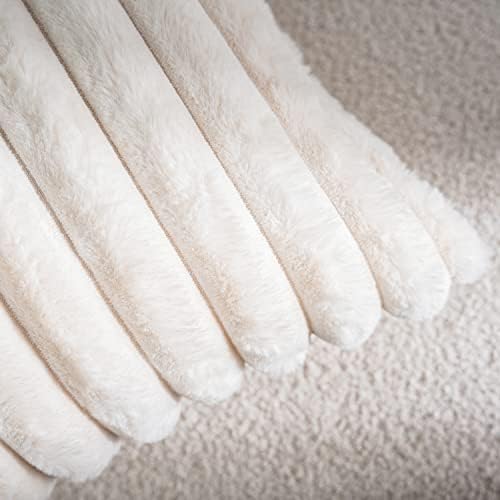 DEELAND Pack of 2,Double-Sided Faux Fur Plush Decorative Throw Pillow Covers 2