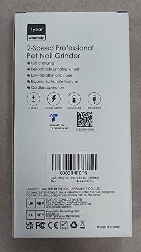 Casfuy Dog Nail Grinder Upgraded – Professional 2-Speed Electric Rechargeable 9