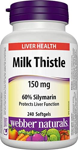Webber Naturals Milk Thistle Extract, 150 Mg 240 count