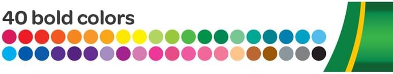 Crayola Ultra Clean Washable Markers (40 Count), Coloring Markers for Kids 8