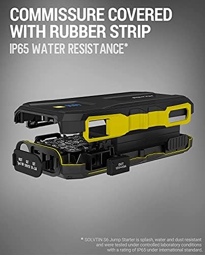SOLVTIN S6 Multifunctional Jump Starter, 1200A Peak Car Starter for up to 7.0L 7