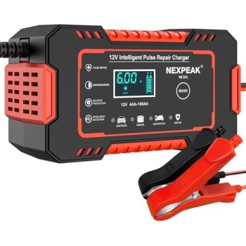 Car Battery Charger, 12V 6A Smart Battery Trickle Charger Automotive 12V Battery